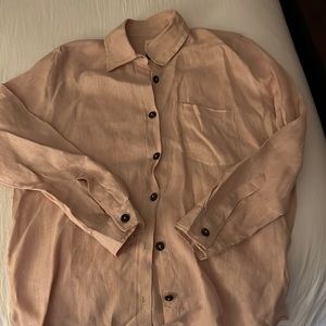Ladies linen button down
